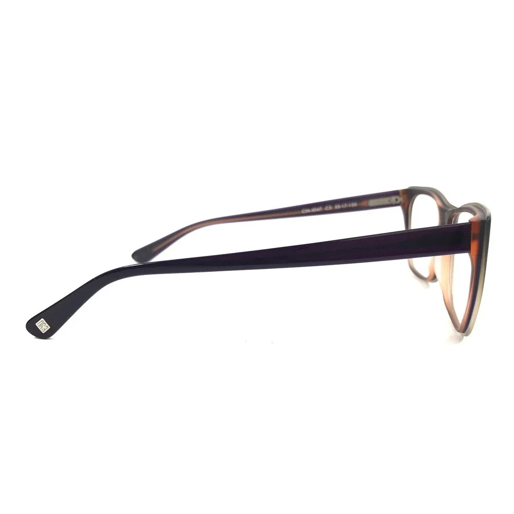 Cinzia Eyeglasses Frames CIN-5047 C3 Shiny Brown Cat Eye Full Rim 53-17-135